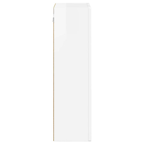 vidaXL Hanging Cabinet with Shelf High Gloss White 59 x 20 x 71.5 cm