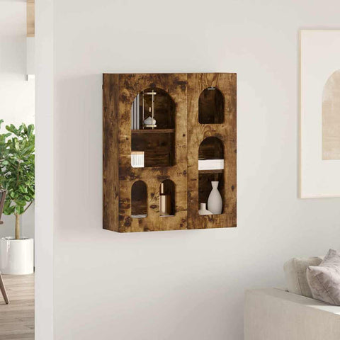 vidaXL Hanging Cabinet Smoked Oak 59 x 20 x 71.5 cm Engineered Wood