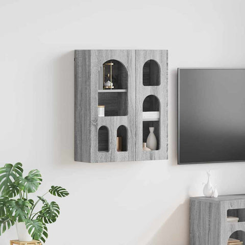 vidaXL Hanging Cabinet Grey Sonoma 59 x 20 x 71.5 cm Engineered Wood