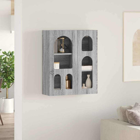 vidaXL Hanging Cabinet Grey Sonoma 59 x 20 x 71.5 cm Engineered Wood