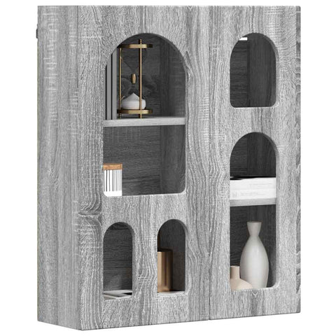 vidaXL Hanging Cabinet Grey Sonoma 59 x 20 x 71.5 cm Engineered Wood