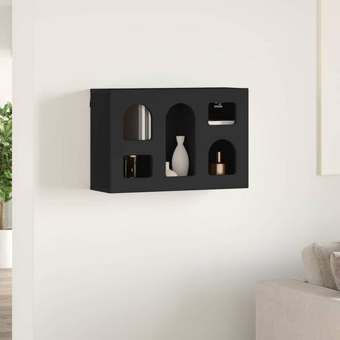vidaXL Hanging Cabinet Black 60 x 20 x 40 cm Engineered Wood