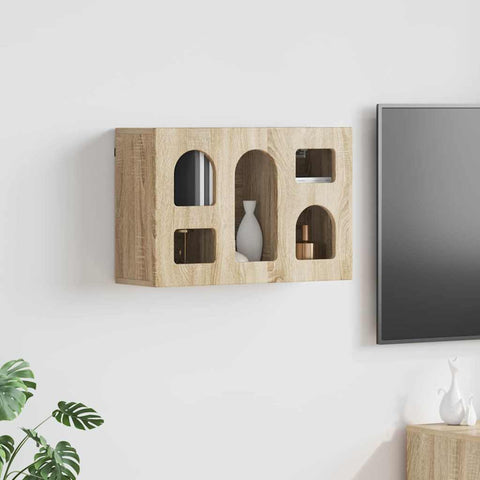 vidaXL Hanging Cabinet Sonoma Oak 60 x 20 x 40 cm Engineered Wood