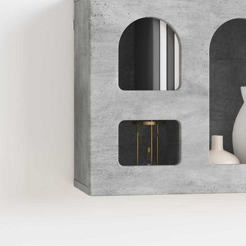 vidaXL Hanging Cabinet Concrete Grey 60 x 20 x 40 cm Engineered Wood