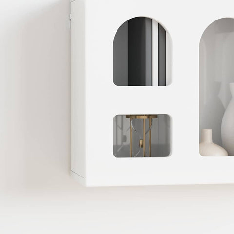 vidaXL Hanging Cabinet with Shelf High Gloss White 60 x 20 x 40 cm