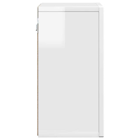 vidaXL Hanging Cabinet with Shelf High Gloss White 60 x 20 x 40 cm