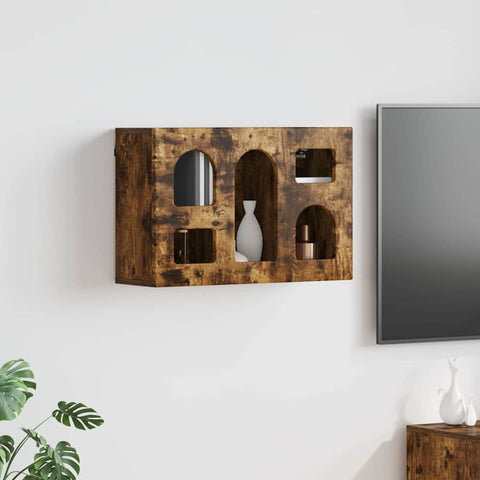 vidaXL Hanging Cabinet Smoked Oak 60 x 20 x 40 cm Engineered Wood