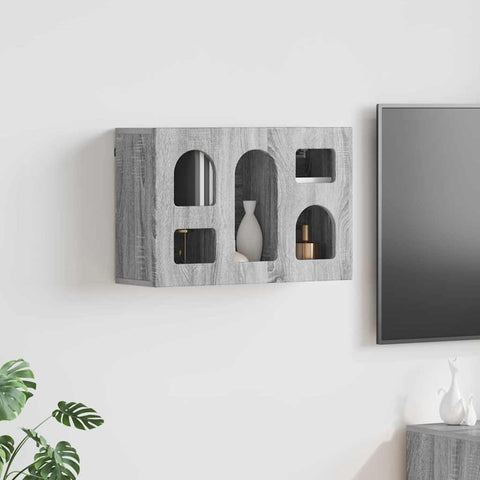 vidaXL Hanging Cabinet Grey Sonoma 60 x 20 x 40 cm Engineered Wood