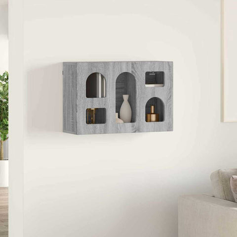 vidaXL Hanging Cabinet Grey Sonoma 60 x 20 x 40 cm Engineered Wood