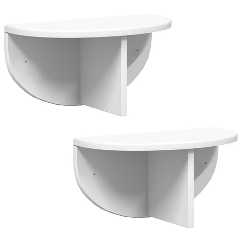 vidaXL Wall Shelf 2 pcs White 38 x 19 x 19 cm Engineered Wood