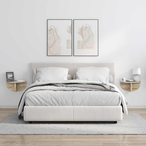 vidaXL Wall Shelf 2 pcs Sonoma Oak 38 x 19 x 19 cm Engineered Wood