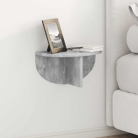 vidaXL Wall Shelf 2 pcs Concrete Grey 38 x 19 x 19 cm Engineered Wood