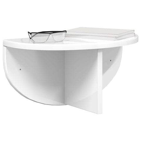 vidaXL Wall Shelf High Gloss White 38 x 19 x 19 cm Engineered Wood