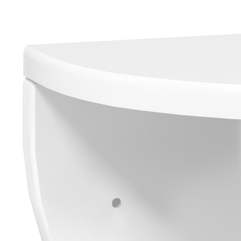 vidaXL Wall Shelf Wall-mounted 2 pcs High Gloss White 38 x 19 x 19 cm