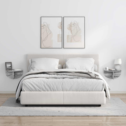 vidaXL Wall Shelf Grey Sonoma 38 x 19 x 19 cm Engineered Wood