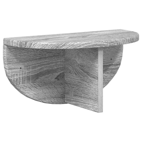 vidaXL Wall Shelf 2 pcs Grey Sonoma 38 x 19 x 19 cm Engineered Wood