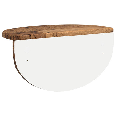vidaXL Wall Shelf 2 pcs Old Wood 38 x 19 x 19 cm Engineered Wood