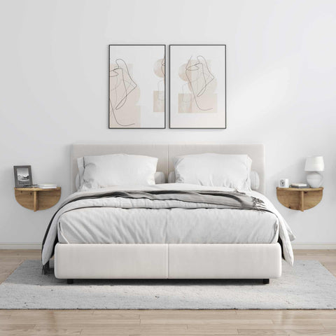 vidaXL Wall Shelf 2 pcs Artisan Oak 38 x 19 x 19 cm Engineered Wood