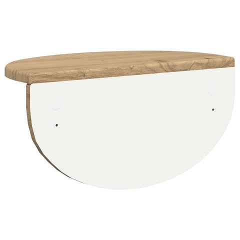 vidaXL Wall Shelf 2 pcs Artisan Oak 38 x 19 x 19 cm Engineered Wood