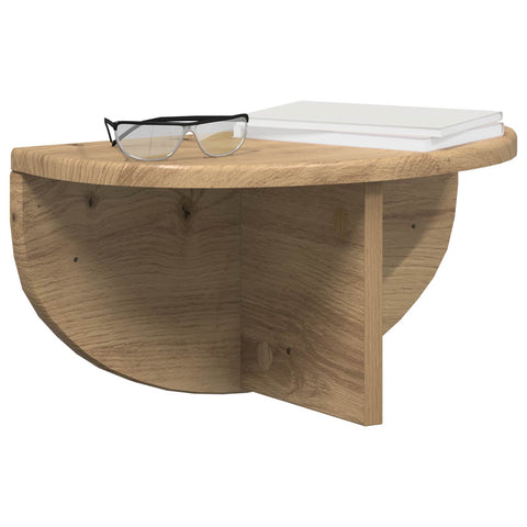 vidaXL Wall Shelf 2 pcs Artisan Oak 38 x 19 x 19 cm Engineered Wood