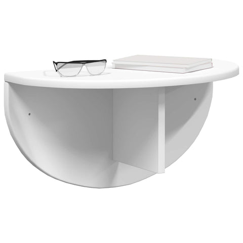 vidaXL Wall Shelf 2 pcs White 48 x 24 x 24 cm Engineered Wood