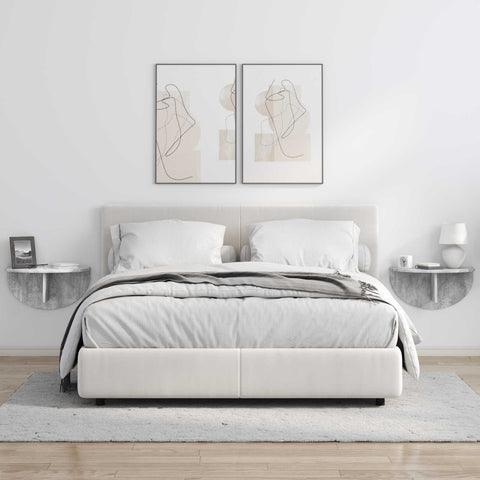 vidaXL Wall Shelf 2 pcs Concrete Grey 48 x 24 x 24 cm Engineered Wood