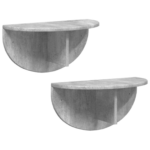 vidaXL Wall Shelf 2 pcs Concrete Grey 48 x 24 x 24 cm Engineered Wood