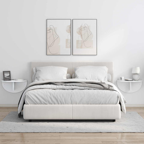 vidaXL Wall Shelf High Gloss White 48 x 24 x 24 cm Engineered Wood