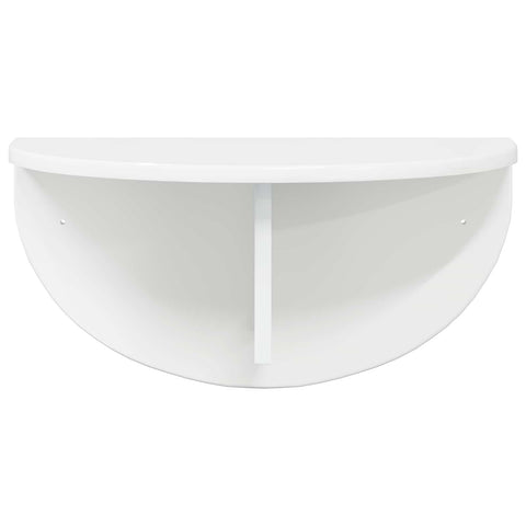 vidaXL Wall Shelf High Gloss White 48 x 24 x 24 cm Engineered Wood