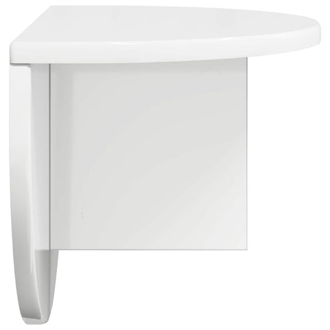 vidaXL Wall Shelf High Gloss White 48 x 24 x 24 cm Engineered Wood