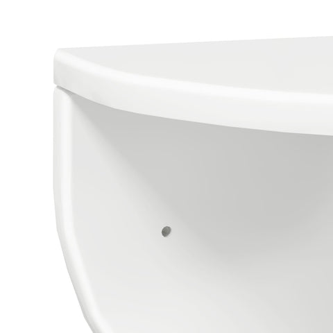 vidaXL Wall Shelf Wall-mounted 2 pcs High Gloss White 48 x 24 x 24 cm