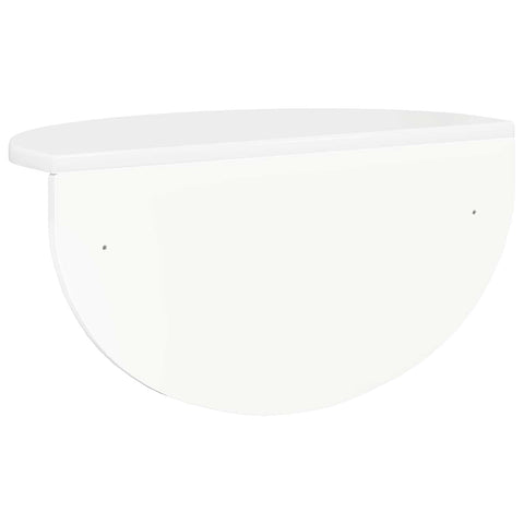 vidaXL Wall Shelf Wall-mounted 2 pcs High Gloss White 48 x 24 x 24 cm