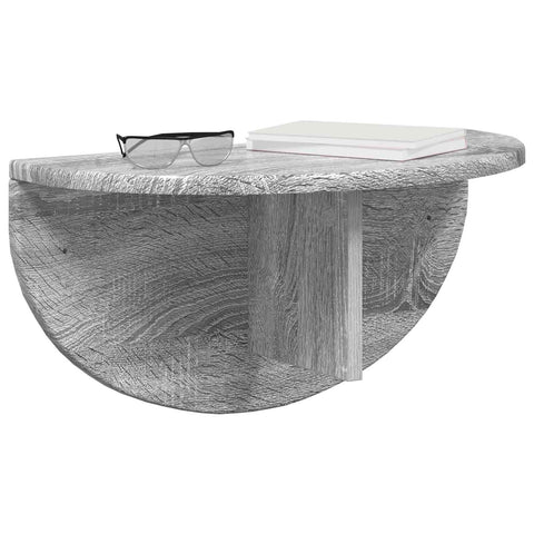 vidaXL Wall Shelf 2 pcs Grey Sonoma 48 x 24 x 24 cm Engineered Wood