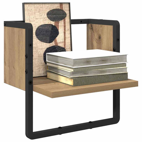 vidaXL Wall Shelf Artisian Oak 30 x 25 x 30 cm Engineered Wood