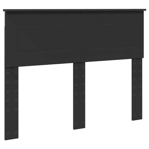 vidaXL Bed Frame with Shelf Manual Black 135 x 190 cm Engineered Wood