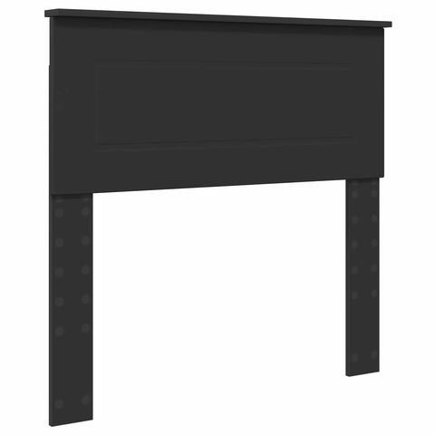 vidaXL Bed Frame with Shelf Manual Black 100 x 200 cm Engineered Wood