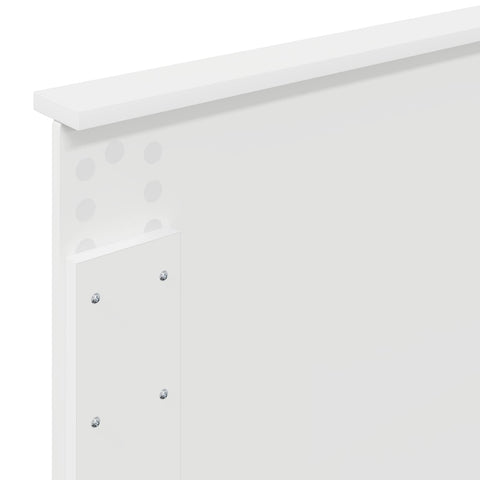 vidaXL Bed Frame with Shelf Manual White 90 x 190 cm Engineered Wood