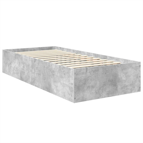 vidaXL Bed Frame Concrete Grey 90 x 200 cm Engineered Wood