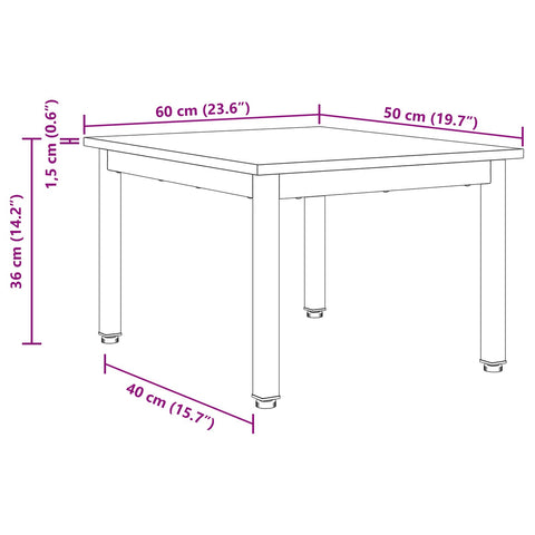 vidaXL Coffee Table Sonoma 60 x 50 x 36 cm Engineered Wood