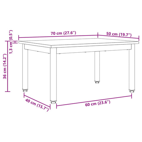 vidaXL Coffee Table Grey Sonoma 70 x 50 x 36 cm Engineered Wood