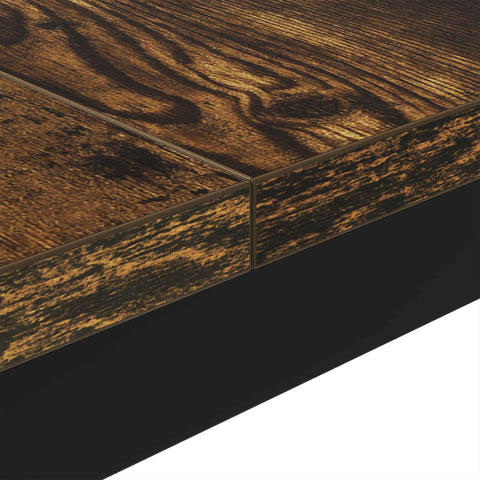 vidaXL Coffee Table Smoke Oak 80 x 80 x 45 cm Engineered Wood