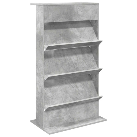 vidaXL Magazine Rack Concrete Grey 70 x 41 x 126 cm Engineered Wood