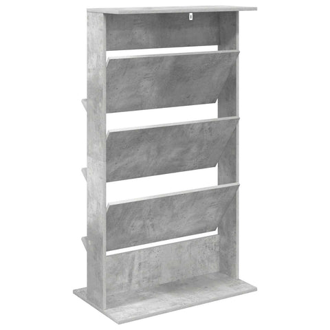 vidaXL Magazine Rack Concrete Grey 70 x 41 x 126 cm Engineered Wood