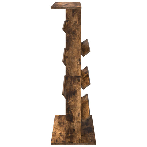 vidaXL Magazine Rack Smoked Oak 70 x 41 x 126 cm Engineered Wood