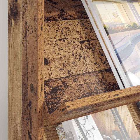 vidaXL Magazine Rack with Shelf with Storage Engineered Wood