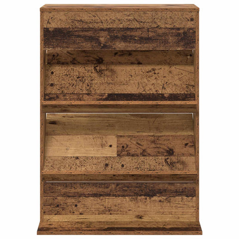 vidaXL Magazine Rack with Shelf with Storage Engineered Wood