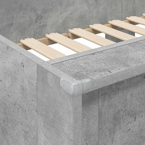 vidaXL Bunk Bed for Kids Concrete Grey 90 x 200 cm Engineered Wood