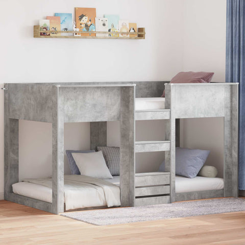 vidaXL Bunk Bed for Kids Concrete Grey 90 x 200 cm Engineered Wood