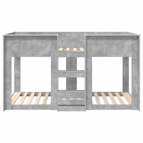 vidaXL Bunk Bed for Kids Concrete Grey 90 x 200 cm Engineered Wood