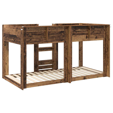 vidaXL Bunk Bed for Kids Old Wood 90 x 200 cm Engineered Wood